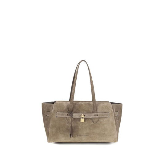 Beige Calf Leather Bos Taurus Shoulder Bag