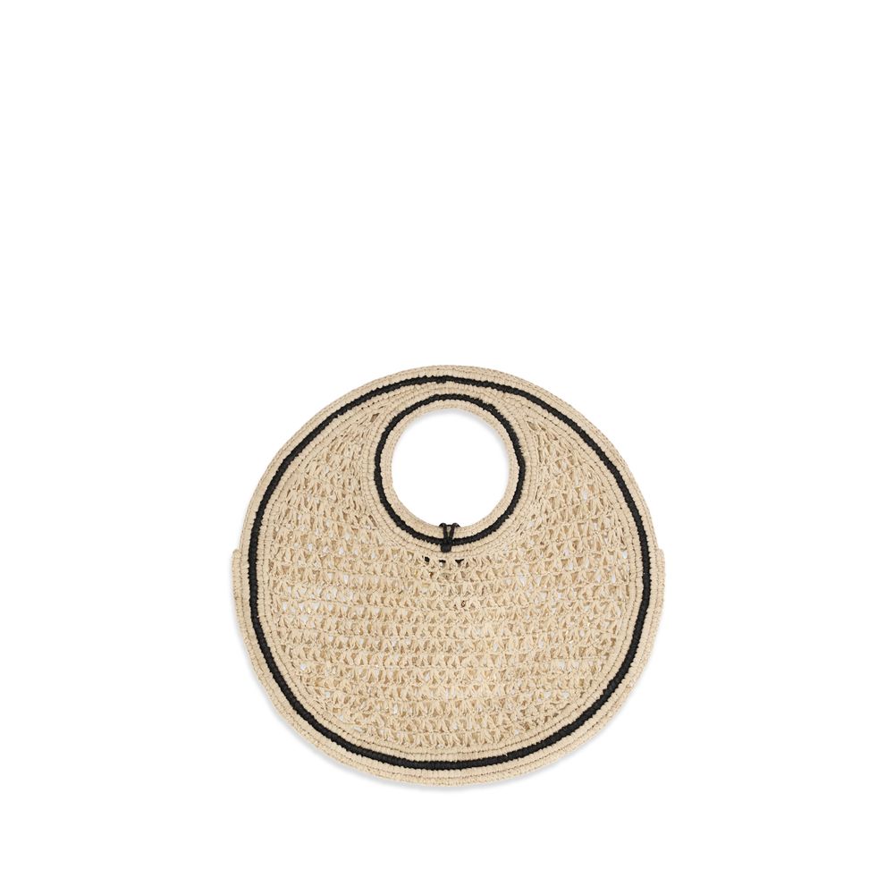 Beige Raffia Handbag