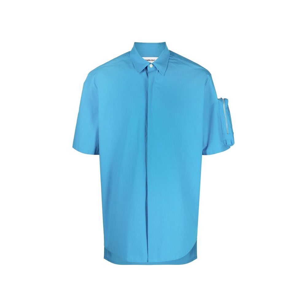 Blue Cotton Shortsleeve Shirt