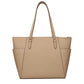 Beige Leather Shoulder Bag