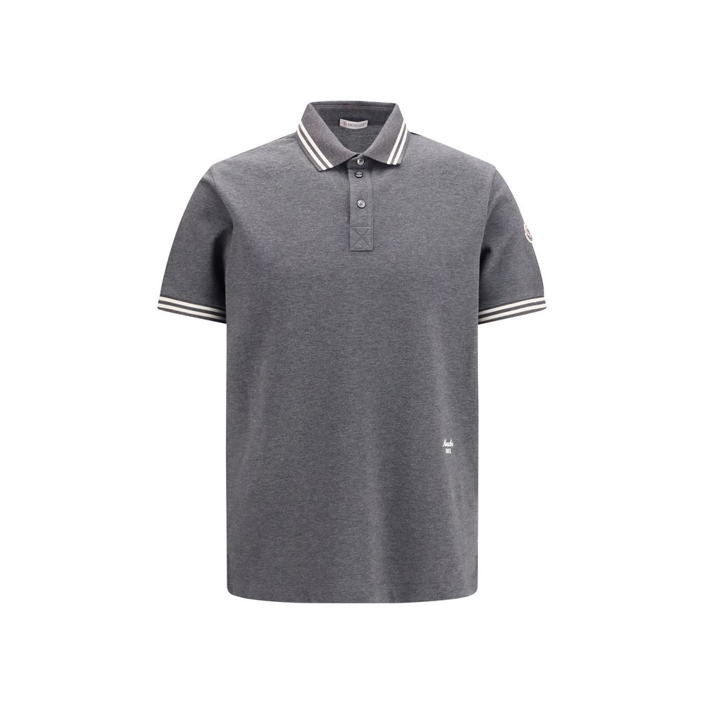 Gray Cotton Polo Shirt