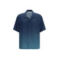 Blue Viscose Pattern Shirt