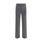 Gray Polyester Dress Pants