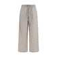 Beige Cotton Casual Pants