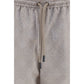 Beige Cotton Casual Pants