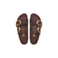 Brown Leather Flat Sandals