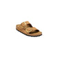 Brown Leather Flat Sandals