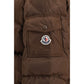 Brown Polyamide Full-Length Jacket