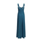 Blue Acetate Long Dress