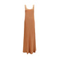 Beige Acetate Long Dress