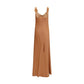 Beige Acetate Long Dress