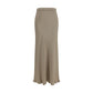 Beige Silk Long Skirt