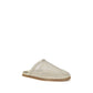 Silver Fabric Mules