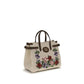 Beige Linen Shoulder Bag