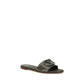 Bicolor Calf Leather Bos Taurus Flat Sandals