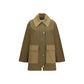 Bicolor Cotton Full-Length Jacket