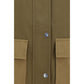 Bicolor Cotton Full-Length Jacket