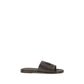 Brown Calf Leather Bos Taurus Flat Sandals
