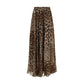 Beige Silk Long Skirt
