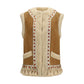 Beige Lamb Ovis Aries Aries Sleeveless Jacket