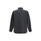 Gray Polyester Full-Length Jacket