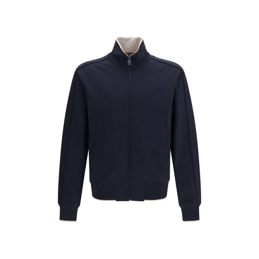 Blue Polyamide Full-Length Jacket