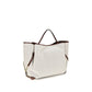 Beige Cotton Shoulder Bag