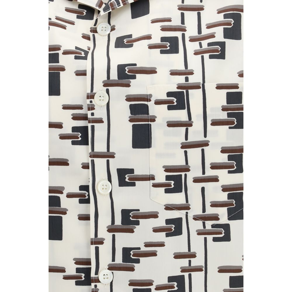 Beige Cotton Pattern Shirt