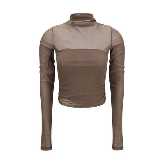 Brown Polyamide Shirt