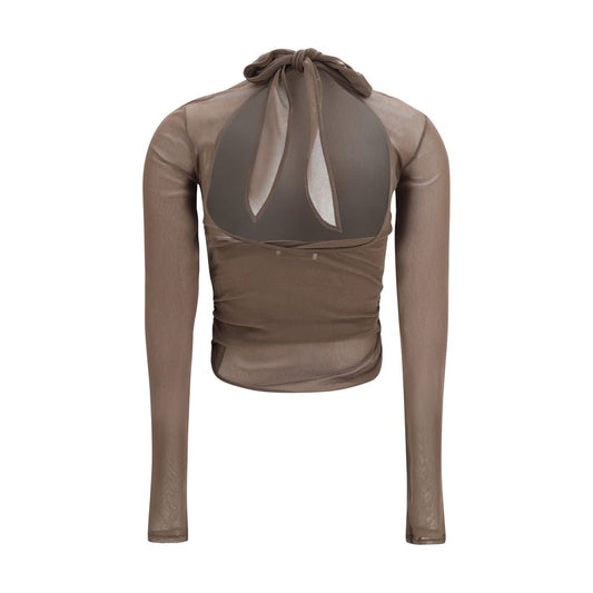 Brown Polyamide Shirt