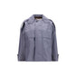 Gray Polyamide Full-Length Jacket