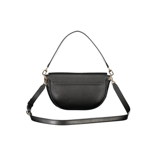 Black Polyurethane Women Bag