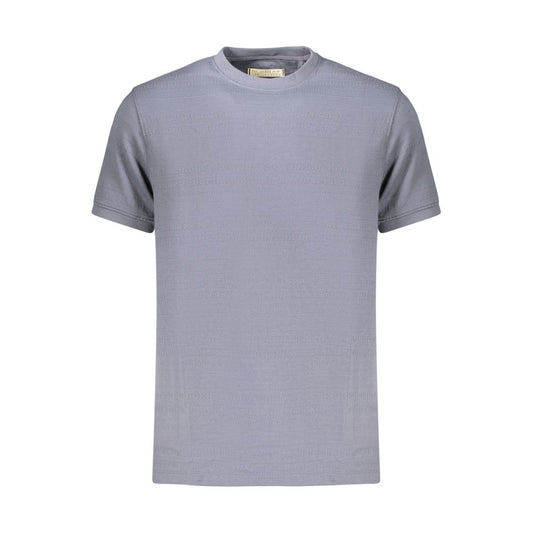 Blue Cotton Men's T-Shirt