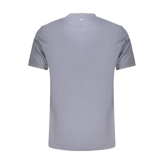Blue Cotton Men's T-Shirt