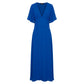 Blue Polyester Women Dress