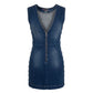Blue Cotton Women Dress