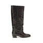Brown Calf Leather Bos Taurus Flat Boots