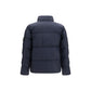 Blue Polyamide Full-Length Jacket