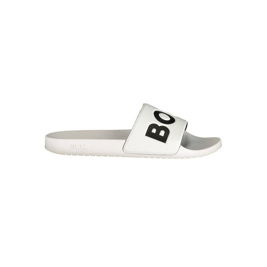 White Polyurethane Men's Slipper