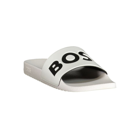 White Polyurethane Men's Slipper