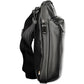 Black Polyurethane Men's Shoulder Bag