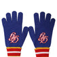 Blue Striped Wool DG Logo Embroidered Gloves