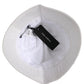 Men White Nylon Wide Brim Bucket Capello Hat
