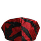Men Red Black Stripe Cotton Newsboy Capello Hat