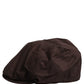 Men Brown Cotton Newsboy Capello Cabbie Hat