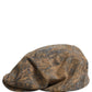 Men Brown Cotton Newsboy Capello Cabbie Hat