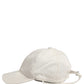 Men White Cotton Stretch Baseball Capello Hat