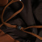 Men Brown Cotton Double Brim Baseball Cap Hat