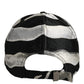 Men Black Silver Zebra Pattern Baseball Cap Hat
