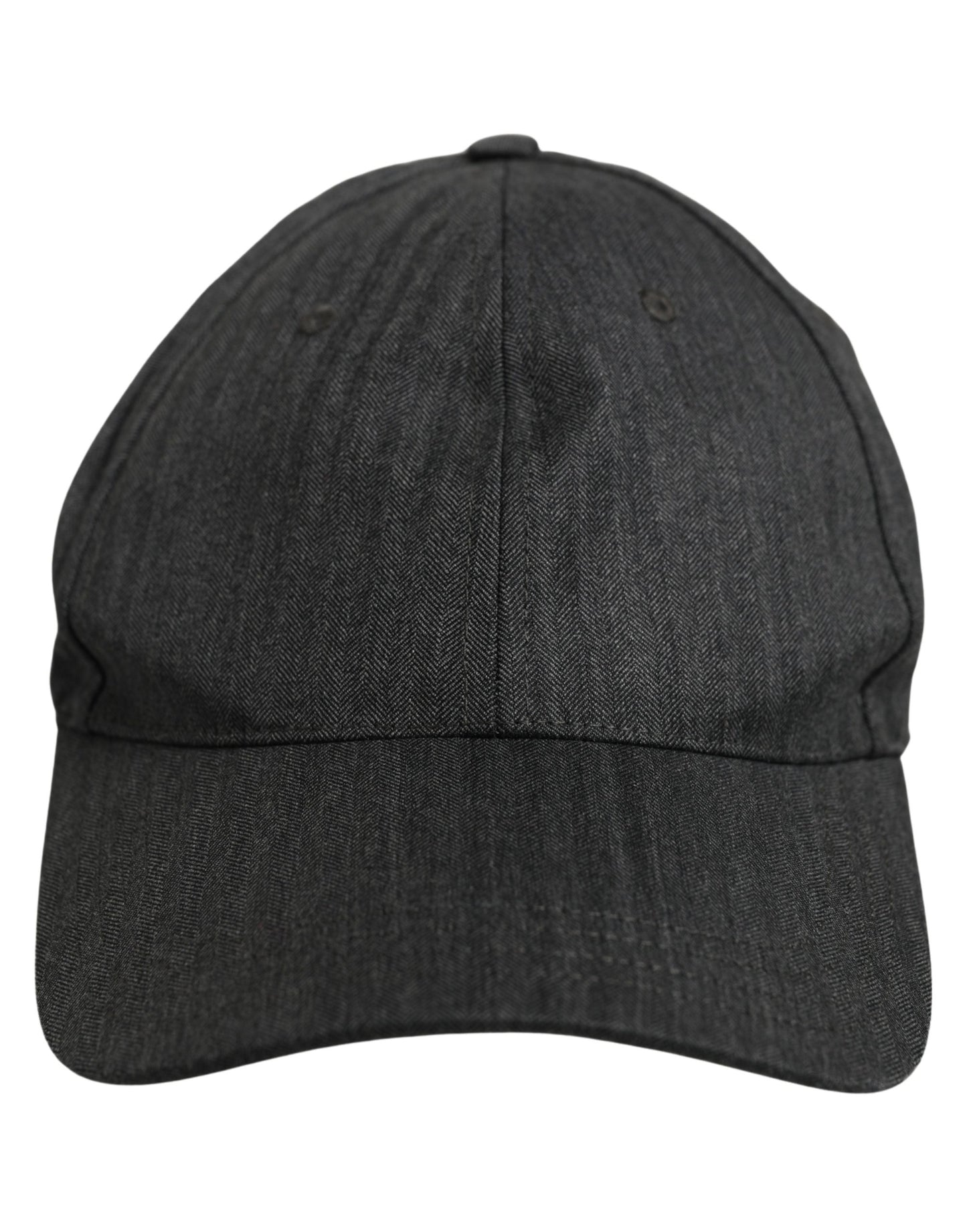 Men Dark Gray Herringbone Baseball Cap Hat